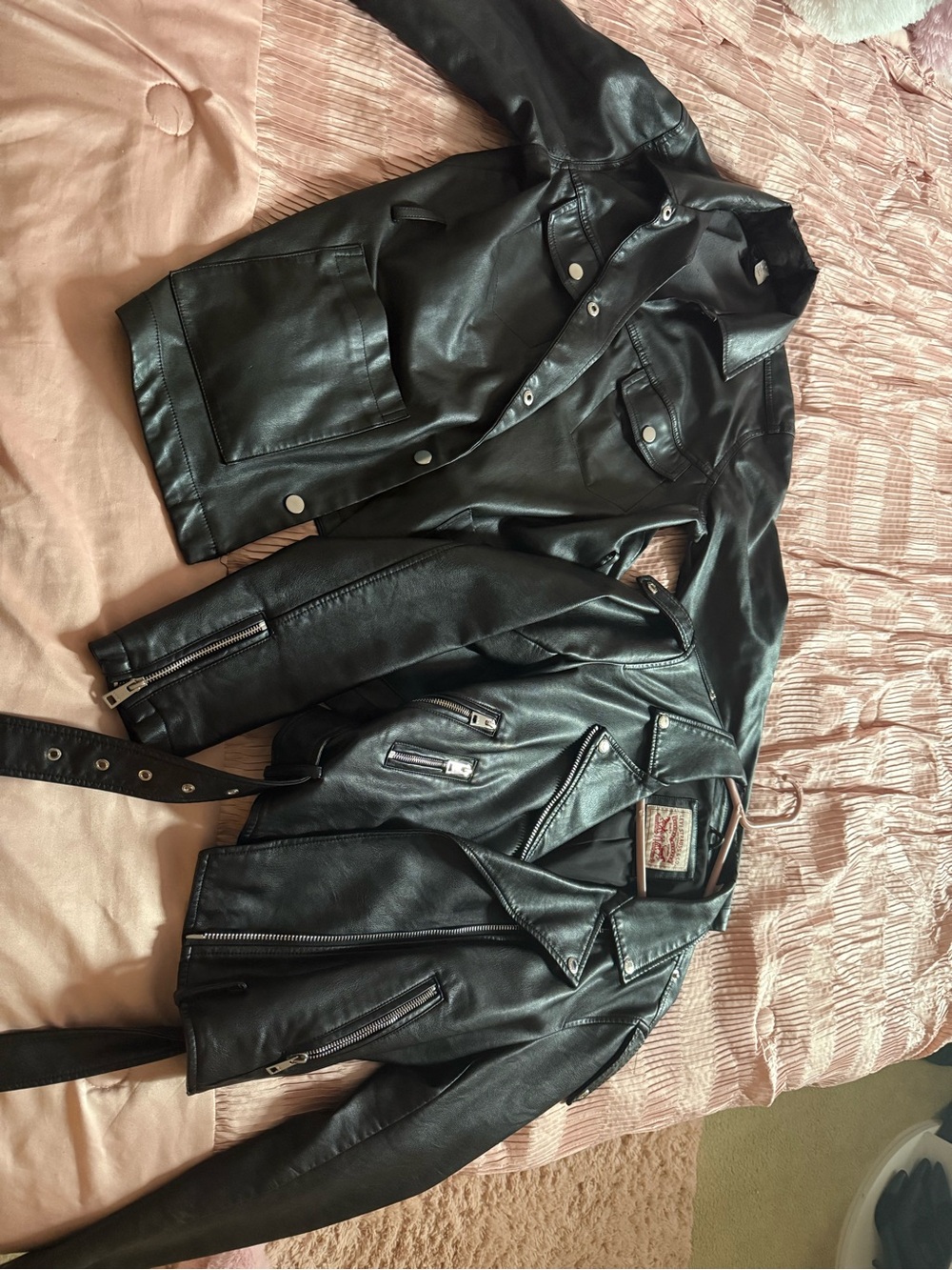 Levi's Black Faux Leather Jacket - Women's